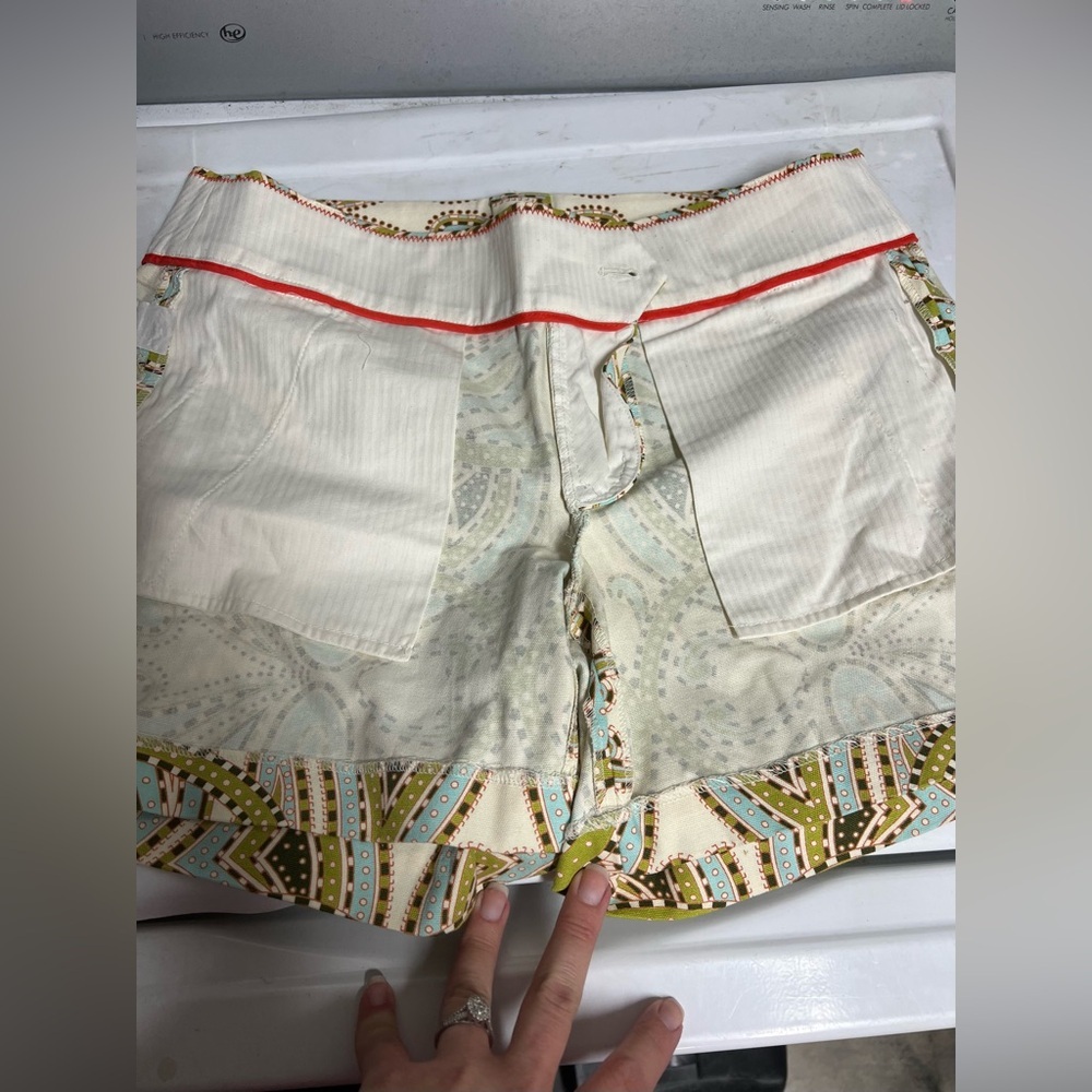 J Crew Patterned Green and Blue Women's Shorts - Picture 11 of 11